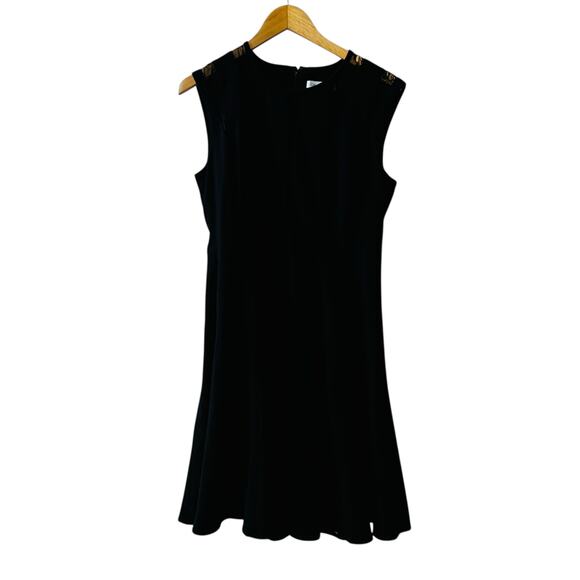 Calvin Klein Dresses & Skirts - Calvin Klein Lace Insert Sleeveless Dress Size 10 Black